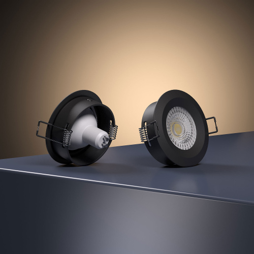 Встраиваемый точечный светильник 110 MR16 черный фото 5