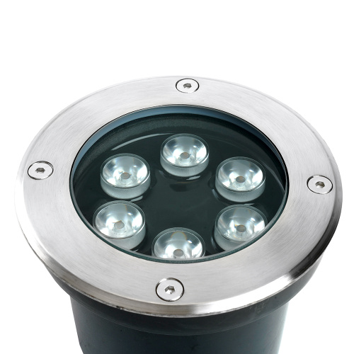 Светодиодный светильник тротуарный (грунтовый) Feron SP2802, 6W, AC/DC12-24V, низковольтный, 3000К, металлик, D120*H90mm, вн.диаметр: 90mm, IP67 фото 9