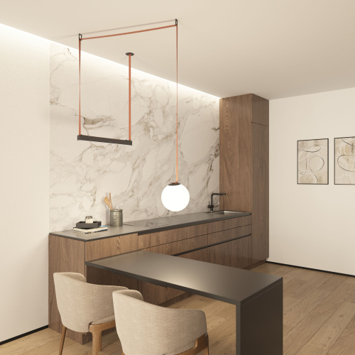 DK5555-BK Cветильник для трека-ремня Belty, серия Orb, со светодиодом, D230*H236мм, 48V DC, 15W, RA90, 120°, 3000K, IP20, черный, акрил фото 10 DK5555-BK Cветильник для трека-ремня Belty, серия Orb, со светодиодом, D230*H236мм, 48V DC, 15W, RA90, 120°, 3000K, IP20, черный, акрил фото 10