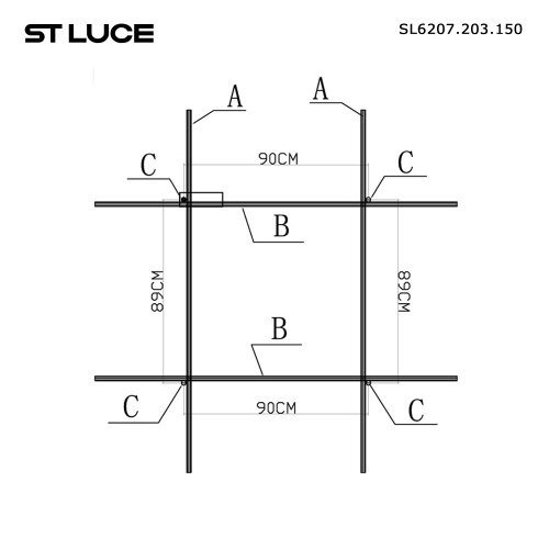 SL6207.203.150 Светильник подвесной ST-Luce Матовое золото LED 1*150W 3000K RETICO фото 2