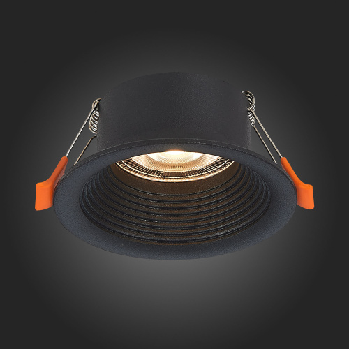 ST202.408.01 Св-к встр. Черный GU10 1*50W  D89xH40 220V Без ламп Встраиваемые светильники фото 3