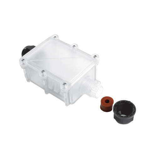 LD537 Коробка распределительная водонепрониц. 2 вых. с 4-конт. коннектором, STEKKER, 450V, 130х70х41, прозрач фото 5