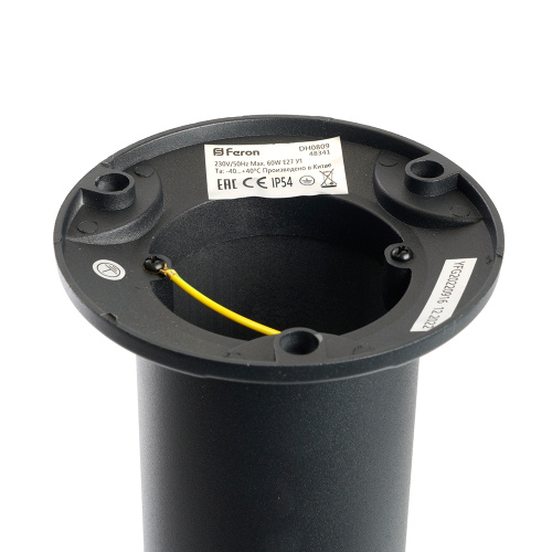 Светильник садово-парковый Feron DH0809, столб, E27 230V, черный фото 3