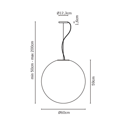 Подвесной светильник Lumi Sfera d60 фото 2
