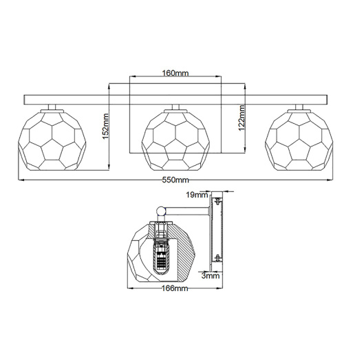 Бра для ванных комнат Quoizel, Арт. QN-REGALIA3-PC-BATH фото 5