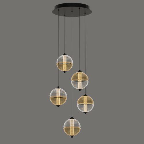 Подвесной светильник MD24022079-5A black/amber фото 3