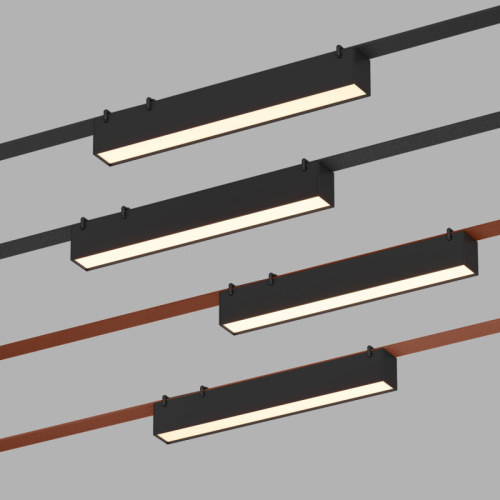 DK5575-BK Cветильник для трека-ремня Belty, серия Linear, со светодиодом, L323*W40*H45мм, 48V DC, 12W, RA90, 120°, 3000K, IP20, черный, алюминий фото 6