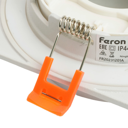 Светильник встраиваемый Feron DL505 потолочный GX53 белый квадрат IP44 фото 5