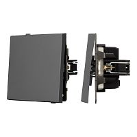 Механизм выключателя одноклавишный непроходной SWT-TENDO-MK01-SFPL-GR (230V, 10A) Arlight 054569