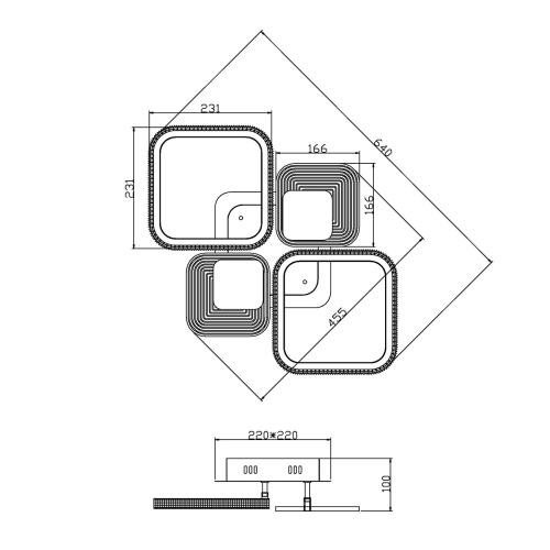 Потолочный светильник Escada 10255/4 LED*80W White фото 2 Потолочный светильник Escada 10255/4 LED*80W White фото 2