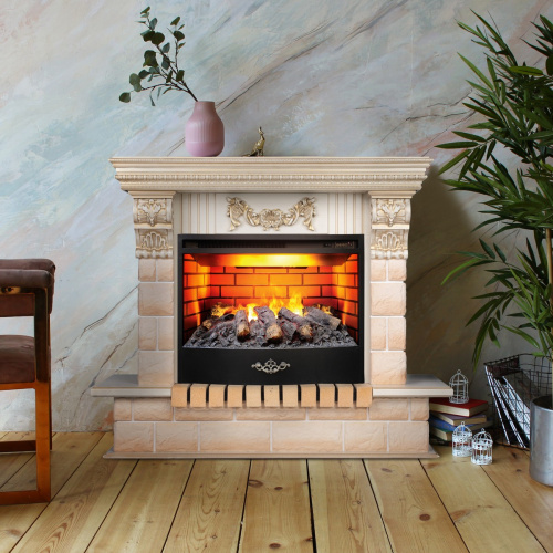 Электрокамин RealFlame Gracia 24/25,5 WT белый дуб с золотой патиной с очагом 3D Firestar 25,5 фото 8 Электрокамин RealFlame Gracia 24/25,5 WT белый дуб с золотой патиной с очагом 3D Firestar 25,5 фото 8