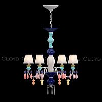 Люстра Cloyd LOTTIE-A C8 / Ø68 см- цветная керамика - белый (арт.11896)