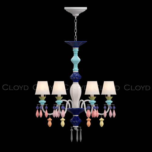 Люстра Cloyd LOTTIE-A C6 / Ø56 см- цветная керамика - белый (арт.11901) фото 2