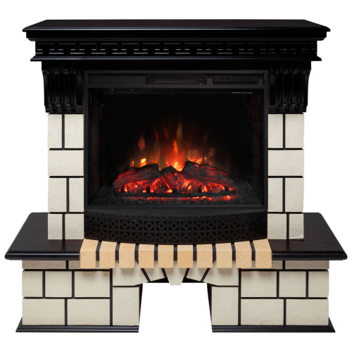 Каминокомплект STONE/СТОУН Античный дуб с очагом Электроочаг SPARTA 25.5