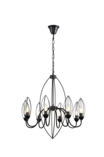 Люстра подвесная Alfa Light F3524-02 Black E14*8 Люстра подвесная Alfa Light F3524-02 Black E14*8