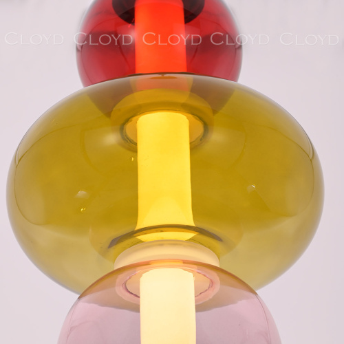 Подвесной светильник Cloyd SUPERNOVA-A P1 / выс. 40 см - 3 яруса - черный - красн. стекло (арт.11405) Подвесной светильник Cloyd SUPERNOVA-A P1 / выс. 40 см - 3 яруса - черный - красн. стекло (арт.11405)