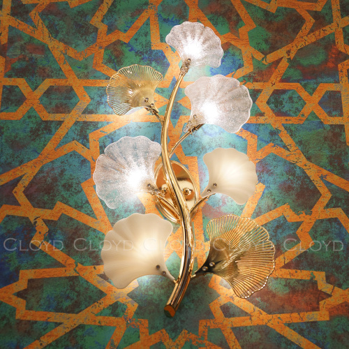 Бра Cloyd POLYNESIA W7 / выс. 77 см - стекло, керамика - золото (арт.20112) Бра Cloyd POLYNESIA W7 / выс. 77 см - стекло, керамика - золото (арт.20112)