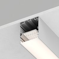 Профиль алюминиевый накладной/подвесной с отсеком для БП, серебро, CAB265