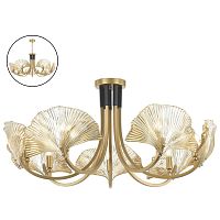4870/7 HALL ODL_EX22 149 золотой/чёрный/стекло Люстра E14 7*40W VENTAGLIO