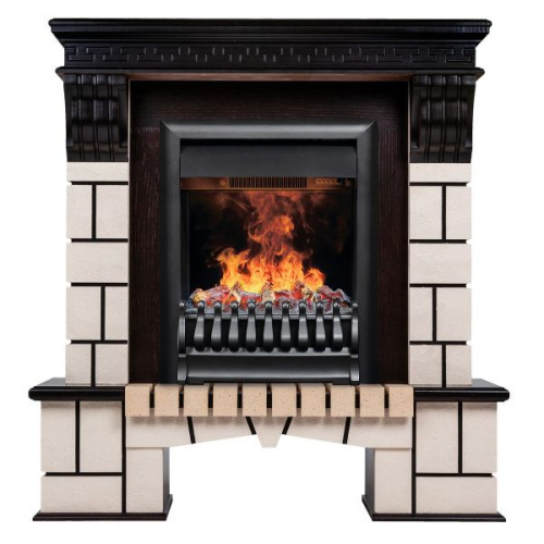 Электрокамин RealFlame Stone AO античный дуб с очагом 3D Oregan Электрокамин RealFlame Stone AO античный дуб с очагом 3D Oregan