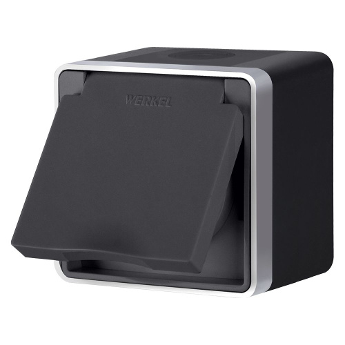 Розетка влагозащ. с зазем. с защит. крышкой и шторками Gallant черный с серебром W5071234 W5071234 Розетка влагозащ. с зазем. с защит. крышкой и шторками Gallant черный с серебром W5071234 W5071234