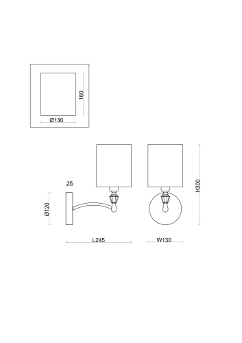 Настенный светильник (бра) Freya FR1007WL-01BS фото 3