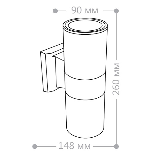 Светильник садово-парковый Feron DH0702, на стену вверх/вниз,  2*E27 230V, черный фото 4