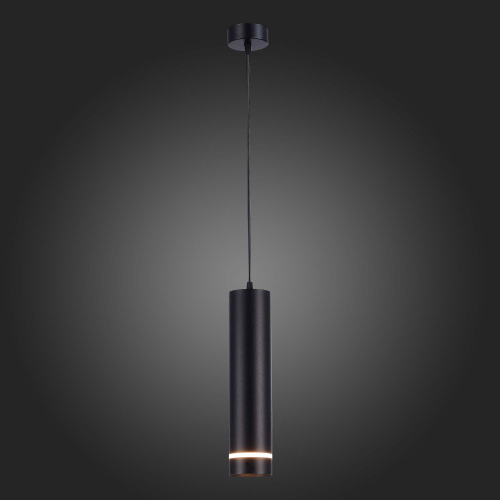 ST115.433.12 Светильник подвесной Черный LED 1*12W 3000K 936Lm Ra>90 120° IP20 D80xH300 165-265V Подвесные светильники фото 5