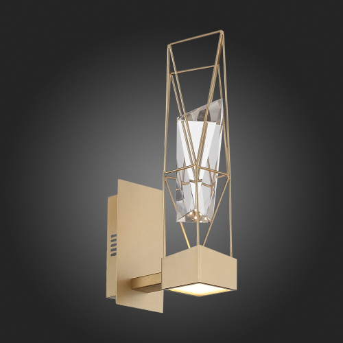 SL815.201.01 Бра ST-Luce Матовое золото/Матовое золото, Прозрачный LED 1*6W 4000K PROGETTO фото 3