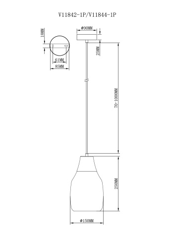Светильник подвесной Moderli V11844-1P Adalina фото 2