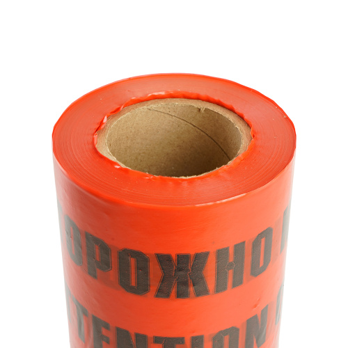 Лента сигнальная, 100п.м.*300мм*100 мкм, STEKKER красный/черный INTP10-300-100 фото 3