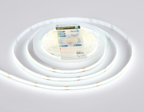 Светодиодная лента 24В COB 480Led 12Вт/м 6500K IP20 5м фото 3
