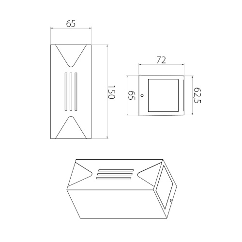 Настенный фонарь Natural Concepts, Арт. NC-003028-DG фото 3