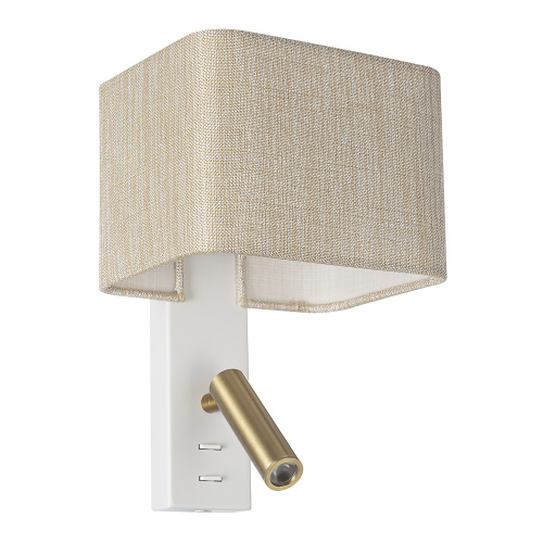 Citilux DEKART CL704482 LED Бра с песочным абажуром и выключателем Белое фото 3