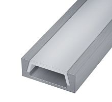 ST017.129.01.1 Накладной профиль с рассеивателем (Комплект: Рассеиватель 2м; Заглушки 2шт; Монтажная Светодиодные ленты