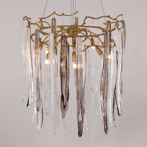 Люстра Cloyd SULAWESI C8 / Ø61 см - латунь - черн. стекло (арт.10399) фото 3 Люстра Cloyd SULAWESI C8 / Ø61 см - латунь - черн. стекло (арт.10399) фото 3