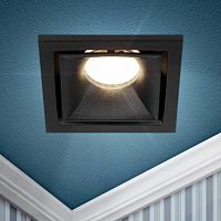 Светильник встраиваемый алюминиевый ЭРА KL101 BK под лампу MR16 GU5.3 черный Б0055587