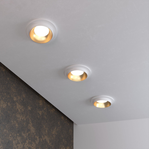 Встраиваемый точечный светильник 113 MR16 золото/белый фото 3