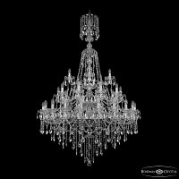 Люстра хрустальная 1415/20+10+5/400/XL-180/3d Ni Bohemia Ivele Crystal (Богемия Ивеле Кристалл)