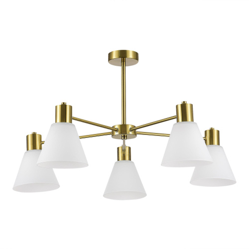 SLE1561-302-05 Светильник потолочный Латунь/Белый E27 5*60W ARKI SLE1561-302-05 Светильник потолочный Латунь/Белый E27 5*60W ARKI