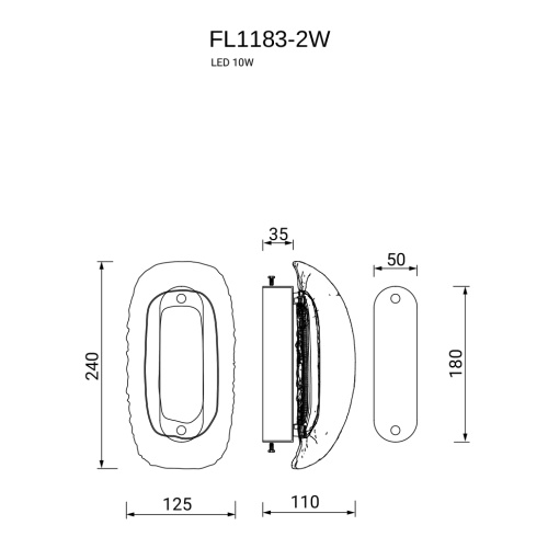 Бра Nobilta FL1183-2W фото 4