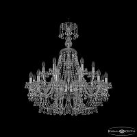 Люстра хрустальная 1409/12+6/300/XL-95 Ni Bohemia Ivele Crystal (Богемия Ивеле Кристалл)