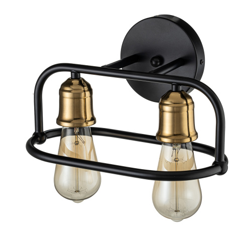 Настенный светильник Escada 659/2A E27*40W Black/Brass фото 5