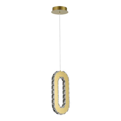 SL6506.203.01 Светильник подвесной ST-Luce Золотистый/Золотистый, Прозрачный LED 1*9W 3000K ALLUNGO фото 4