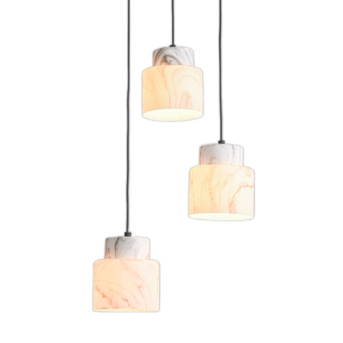 Подвесной светильник Escada 1173/3S E27*60W Black/Marble white фото 4