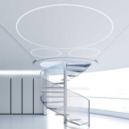 LL-2-ALP024 Встраиваемый гибкий алюминиевый профиль под ГКЛ 9,5мм (под ленту до 9,5mm) LL-2-ALP024 фото 2