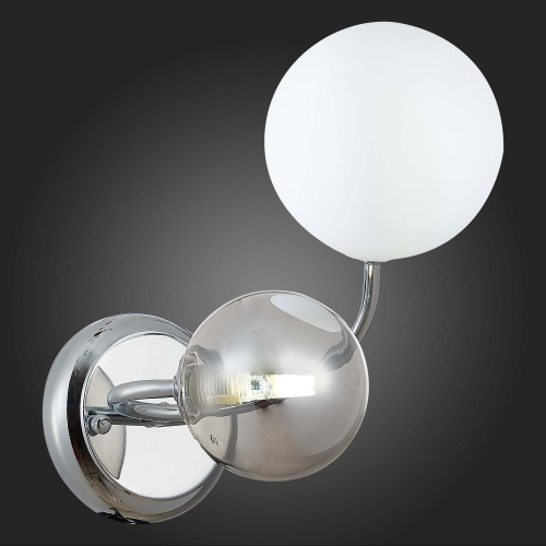 SLE220911-02 Светильник настенный Хром/Белый, Дымчатый G9 LED 2*5W FORMAE фото 4 SLE220911-02 Светильник настенный Хром/Белый, Дымчатый G9 LED 2*5W FORMAE фото 4