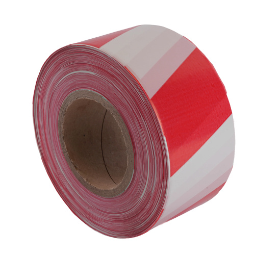 Лента оградительная, 200 п.м.х50 мм х35 мкм, STEKKER  красный,белый INTP10-50-35