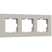 W0032917/ Рамка на 3 поста Slab (дымчатый софт) W0032917