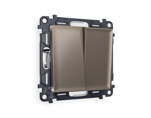 Комплект механизма 2-кл выключателя AMBRELLA VOLT ALFA Темная бронза матовый QUANT (AP6330, VM115) MA633010 Комплект механизма 2-кл выключателя AMBRELLA VOLT ALFA Темная бронза матовый QUANT (AP6330, VM115) MA633010